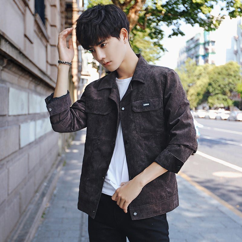 Men’s Korean-Style Fashion Jacket – Slim-Fit Wear-Resistant Casual Outerwear, 4 Colors, M–3XL
