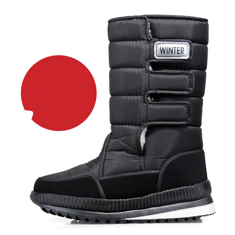 Men’s Plus-Size Medium-Tube Winter Boots – Warm Casual Footwear