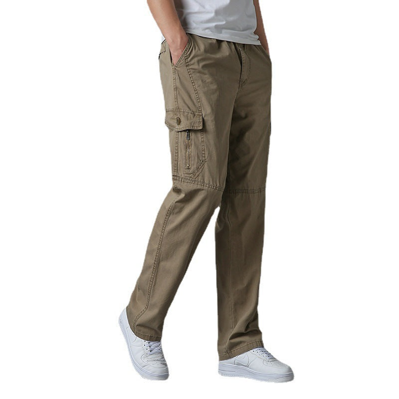 Men’s Plus Size Solid Color Casual Trousers – Everyday Pants