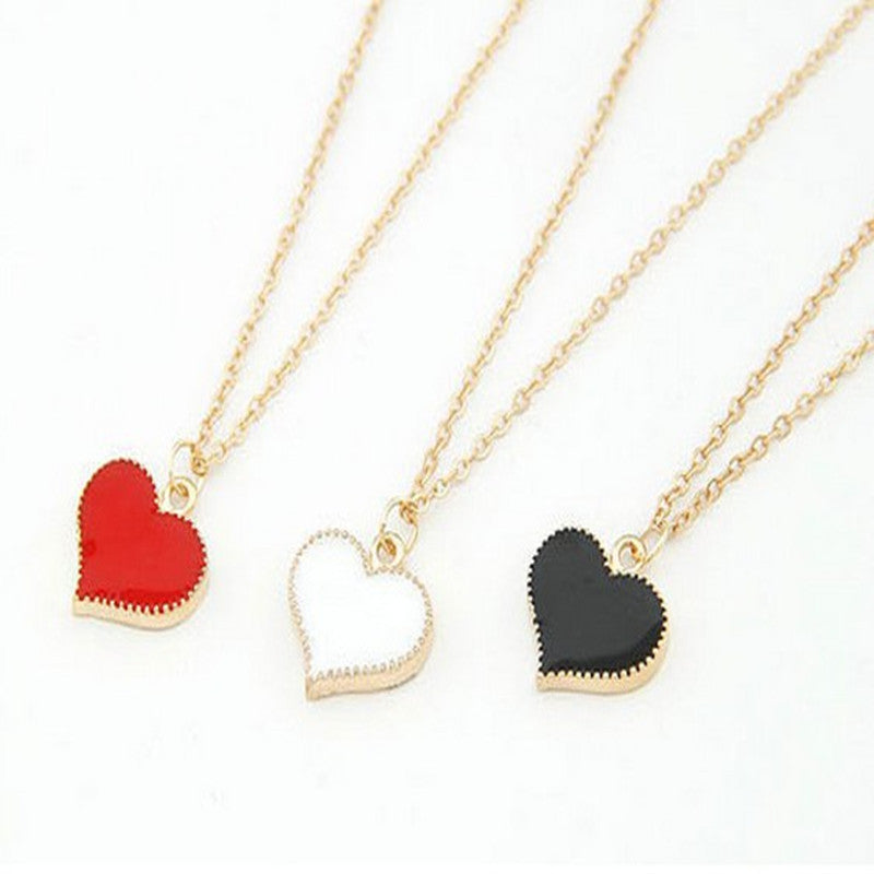 Women’s Red Love Sweater Chain Necklace – Copper Clavicle Jewelry
