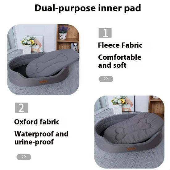 Polar Fleece Waterproof Dog Bed – Reversible 600D Oxford Outdoor Pet Mat