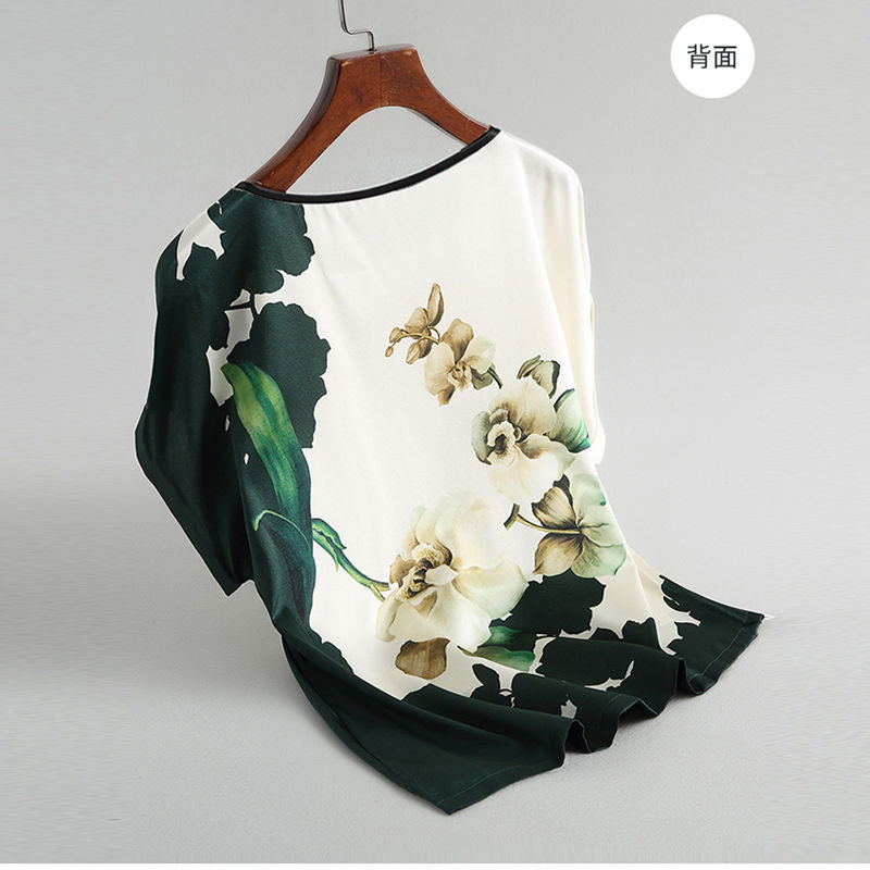 Plus Size Vintage Summer T-Shirt for Older Women