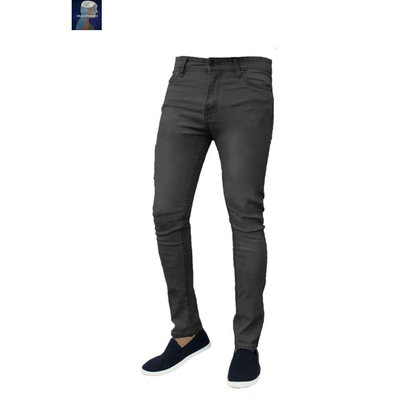 Men’s Stretch Skinny Slim-Fit Jeans – Mid-Waist Casual Denim Pants, S–3XL