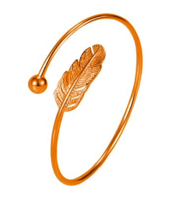 925 Plated Vintage Feather Bracelet for Women
