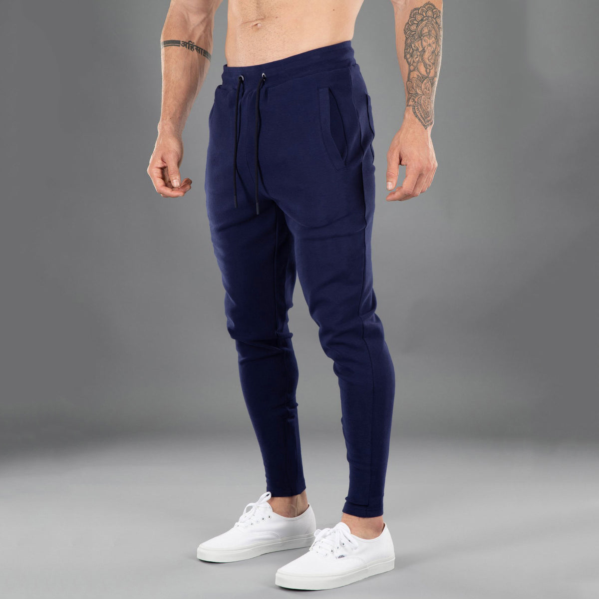 Men’s Cotton Skinny Stretch Pants – Casual Sports Trousers