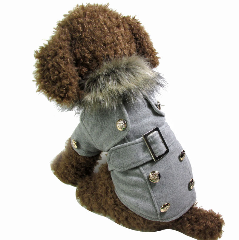 Warm Wool Blend Dog Winter Coat – Cozy Pet Jacket for Cold Weather