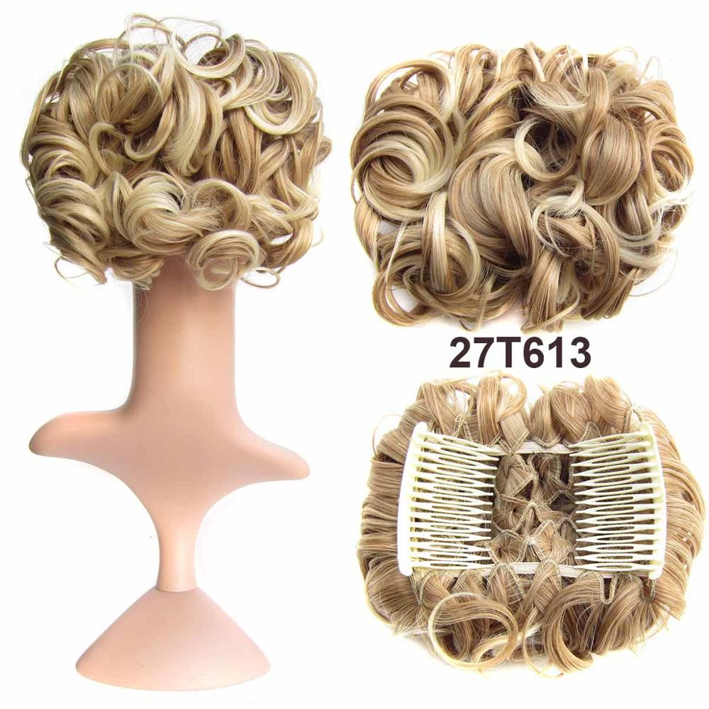 Bridal Hair Bun Extension with Floral Accents – Elegant Updo Hairpiece for Women