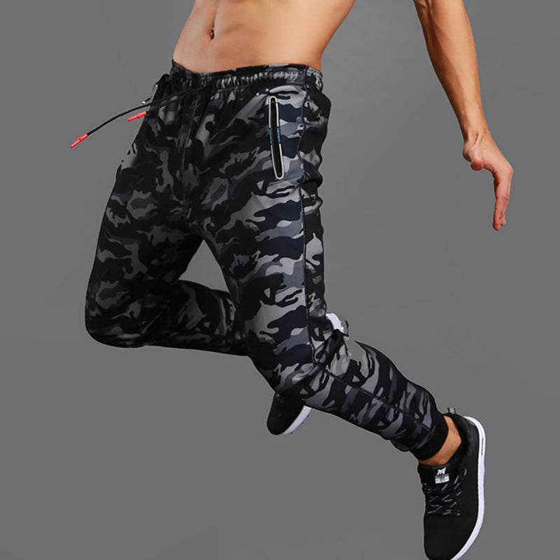 Men’s Breathable Camouflage Workout Pants – Casual Fitness Trousers
