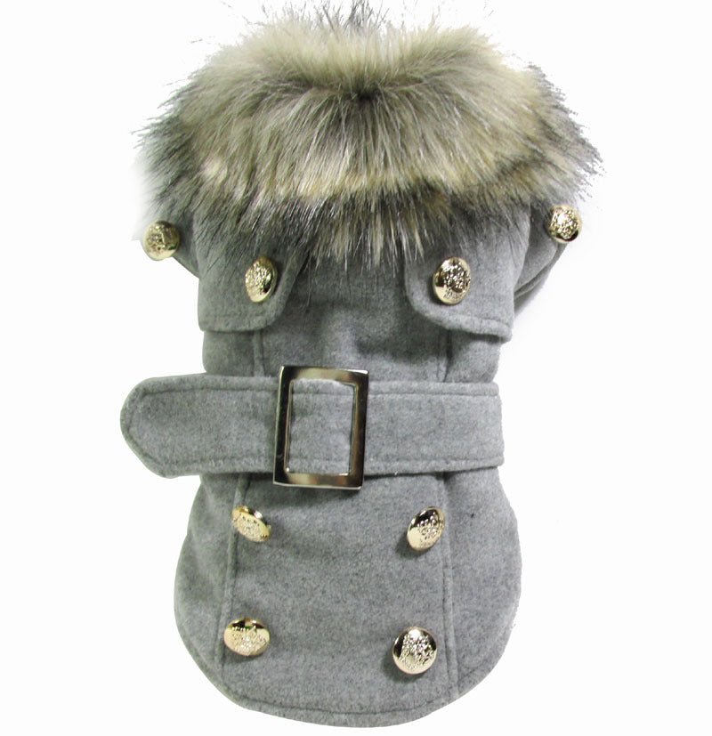 Warm Wool Blend Dog Winter Coat – Cozy Pet Jacket for Cold Weather