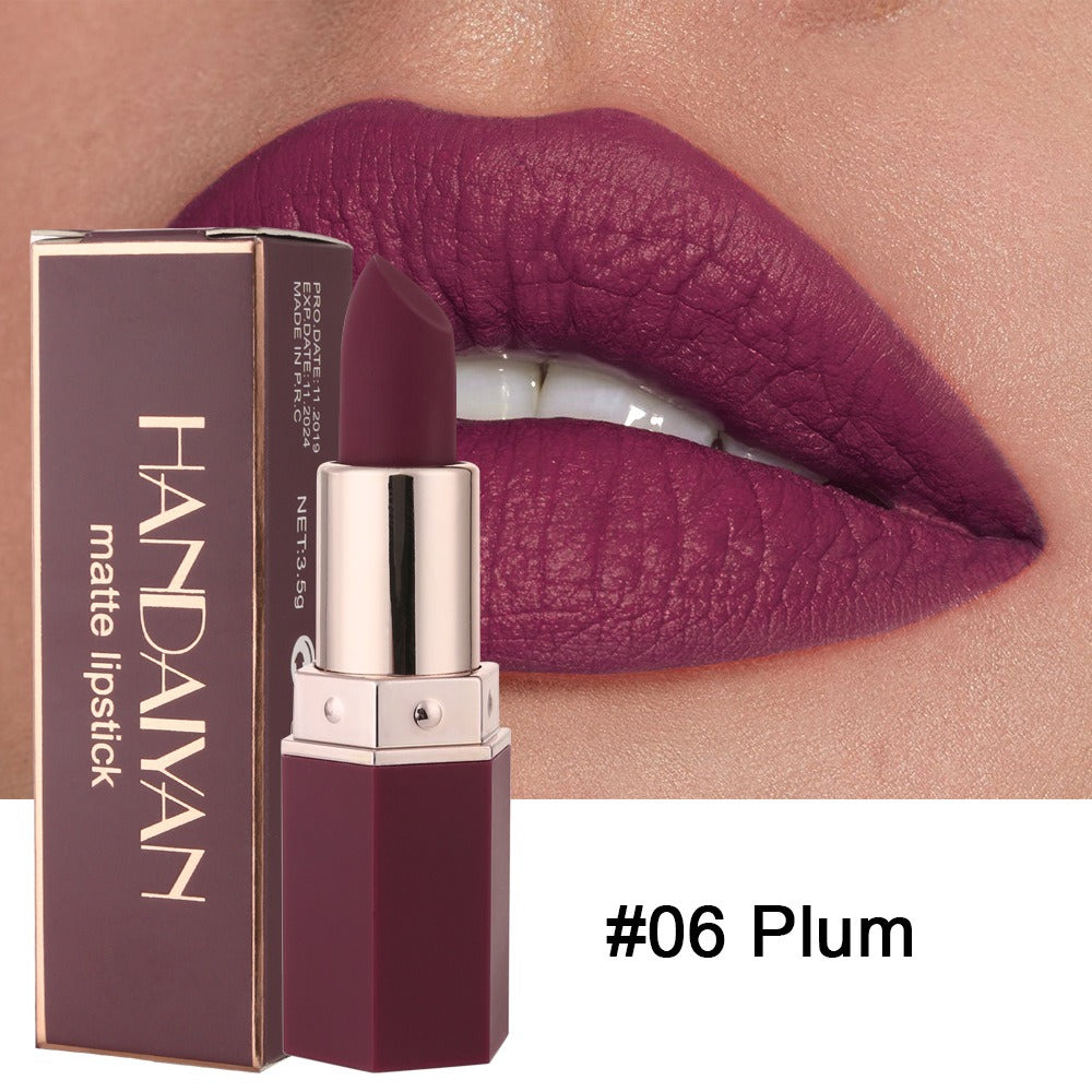 6-Color Matte Moisturizing Lipstick for Daily Use