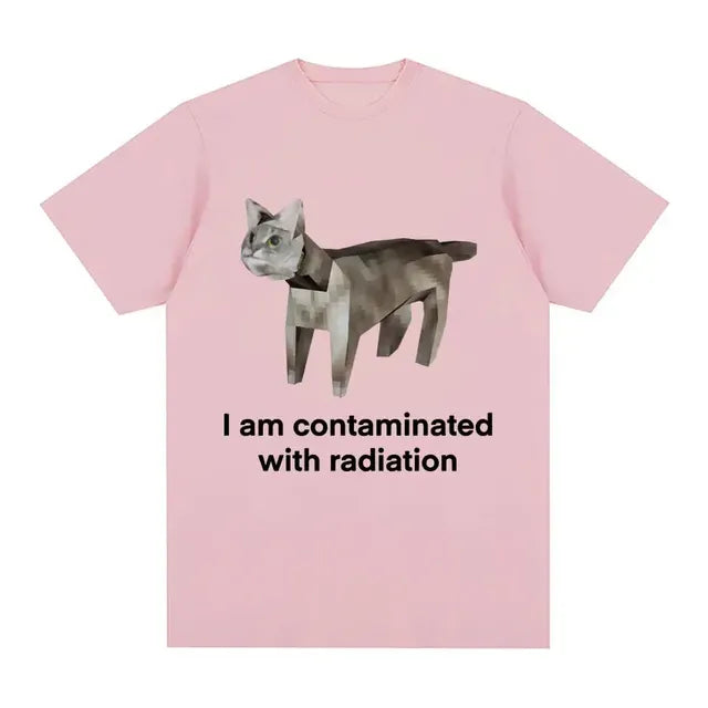 Humorous Cat Memory T-Shirt for Women - Summer Style