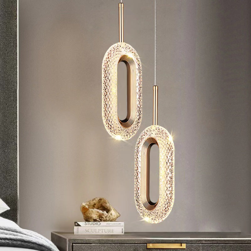 Modern Grid Pendant Light with Warm Glow – Elegant Ceiling Fixture for Bedroom & Dining