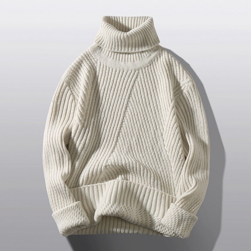 Men’s Premium Thickened High-Neck Sweater – Warm Winter Knitwear – USA