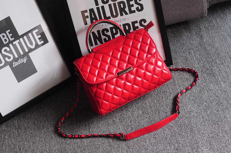 Fashionable Quilted Chain Bag for Women – Elegant PU Shoulder Handbag with Chic Chain Strap