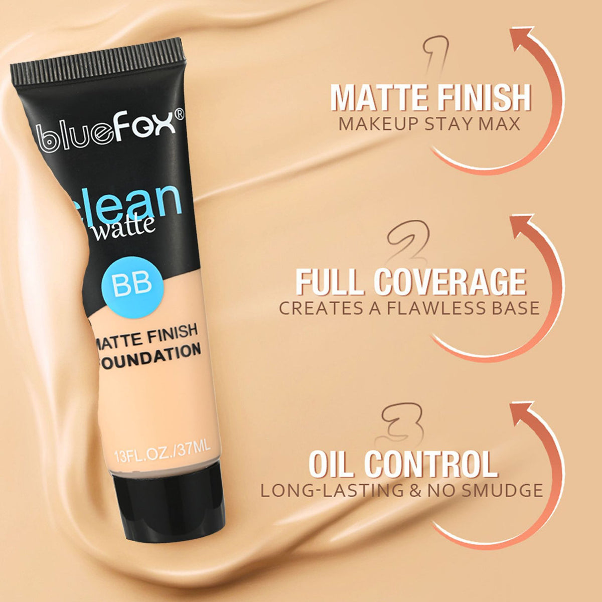 Matte Waterproof Oil Control Foundation – Smooth Long-Wear Face Makeup