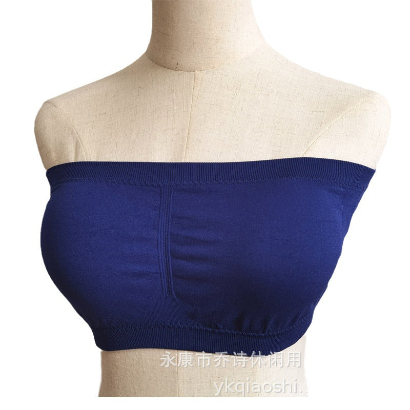 Women’s Strapless Seamless Padded Bandeau Bra – Comfortable Tube Top Bra
