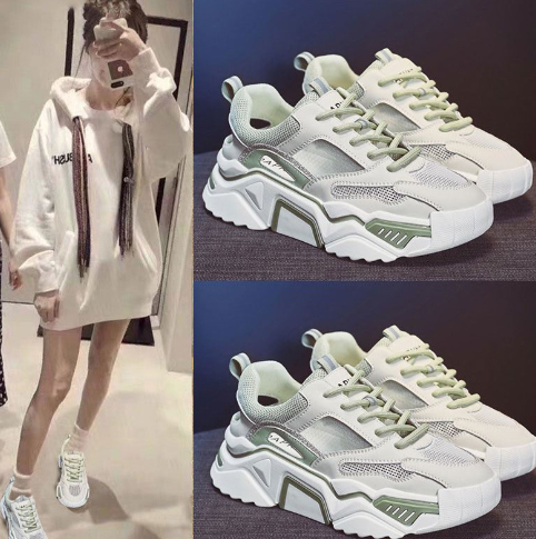 Men’s Chunky White Dad Sneakers for Sporty Everyday Style