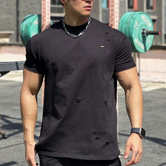 Men’s Oversized Cotton Sports T-Shirt – Breathable Loose Fit Round Neck Tee, M–3XL