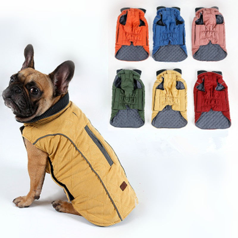 Kawaii Winter Dog Jacket – Thick Retro Warm Pet Coat for Small Dogs