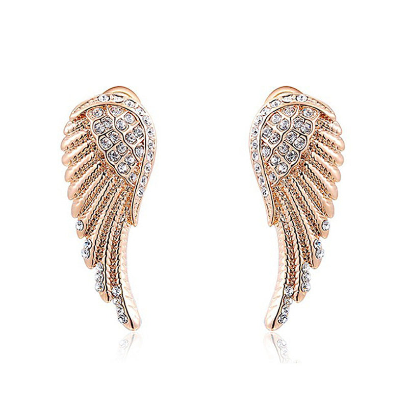 Creative Wing Rhinestone Earrings for Women – Sparkling Statement Jewelry