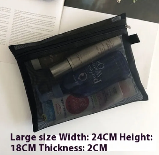 Portable Mini Mesh Makeup Bag