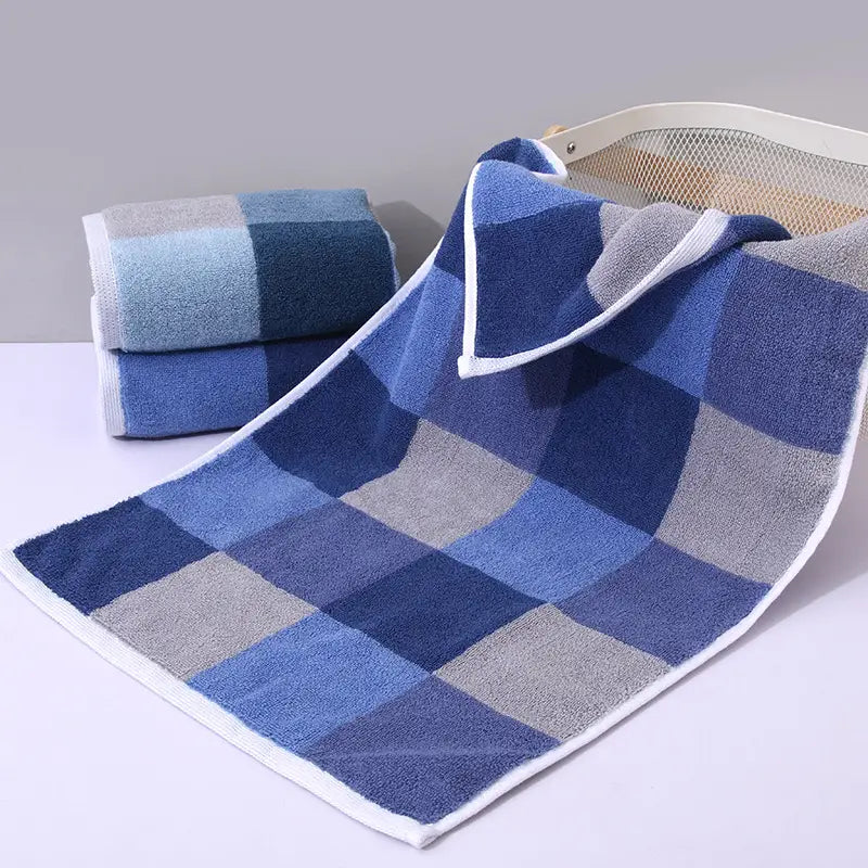 Cotton Stripe Hand Towel – Absorbent Thickened Bathroom Towel