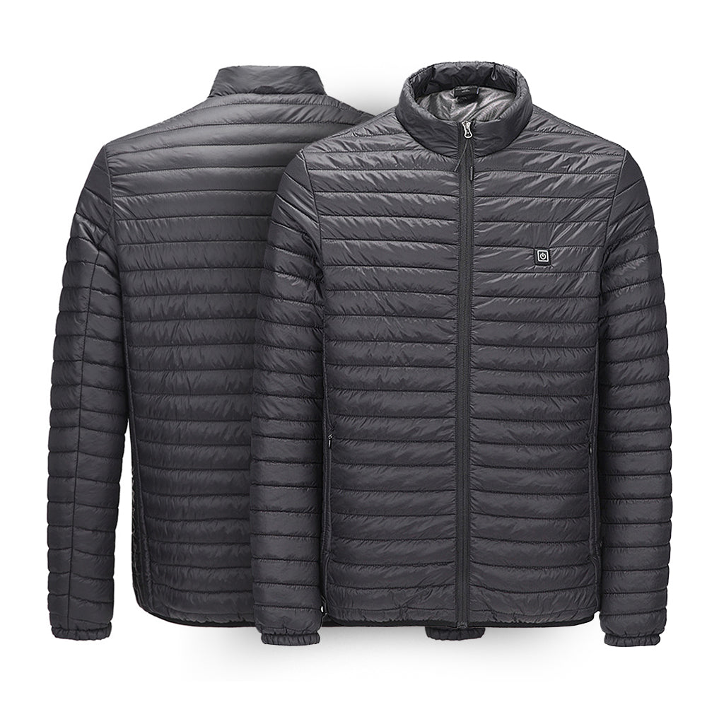 Men’s Smart USB Heated Winter Jacket – Lightweight Electric Heating Cardigan, Black, M–5XL