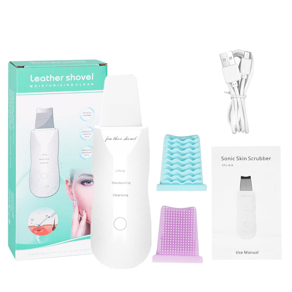 Ultrasonic Skin Scrubber – Rechargeable Pore Exfoliator for Home Facials