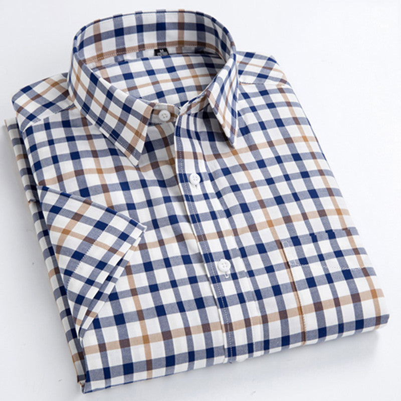 Men’s Plus Size Breathable Short Sleeve Shirt – Relaxed Fit Summer Casual Shirt