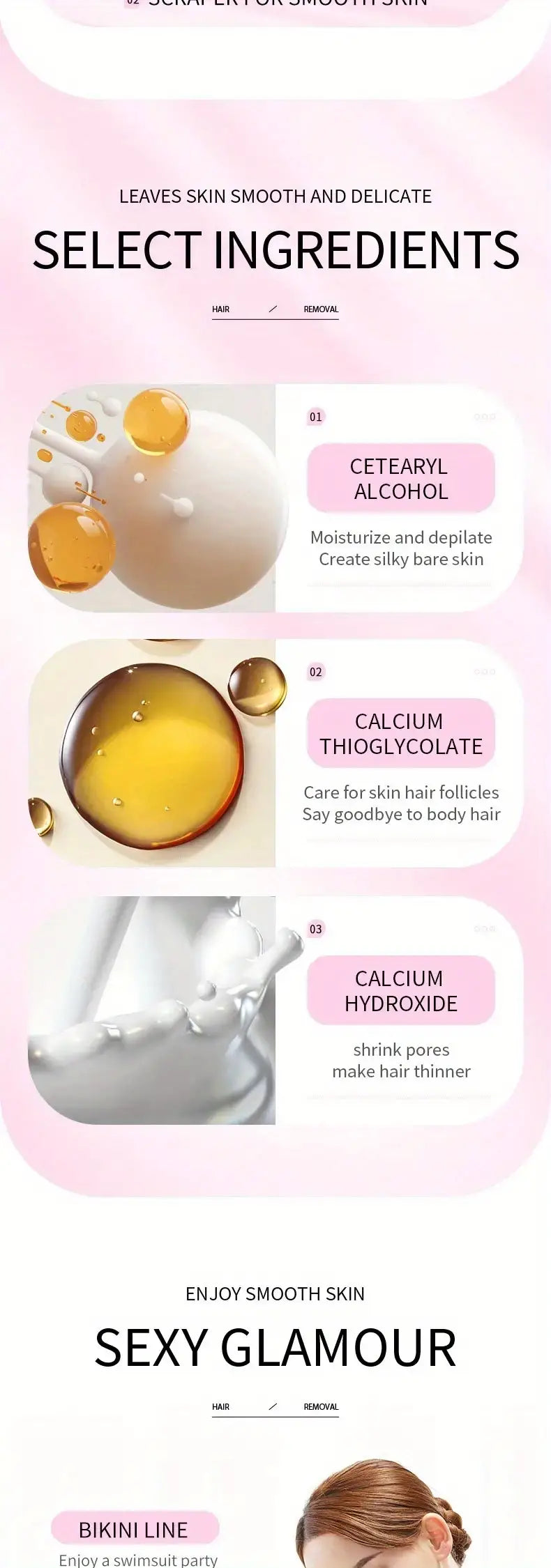Painless Hair Removal Cream for Women – Sensitive Formula