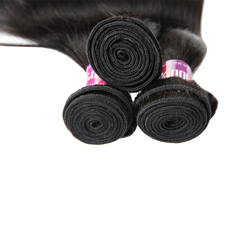 Brazilian Straight Human Hair Extensions – Natural Real Hair, 8–30 Inch
