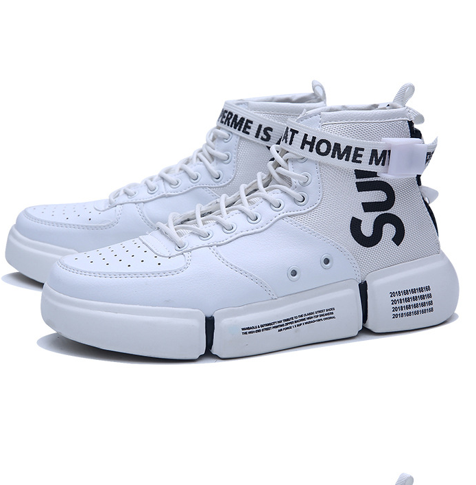 High-Top Breathable Sneakers for Men - Trendy Style