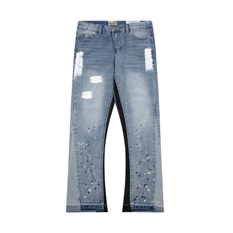 Unisex Casual Washed Denim Jeans – Relaxed Everyday Blue Jeans with Zipper Fly, M–XXL