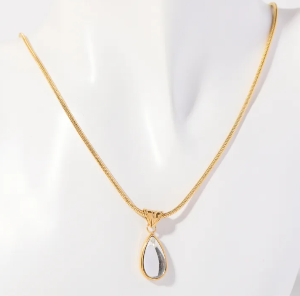 Blue Ocean Water Drop Necklace