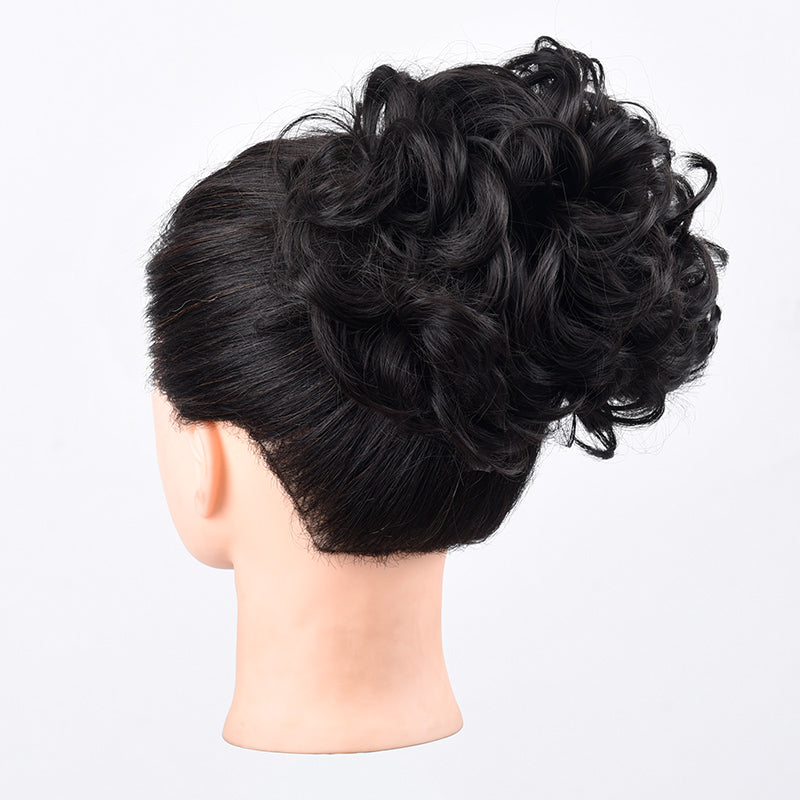 Synthetic Curly Hair Extension with Large Comb Clip – Lightweight Updo Hairpiece for Women