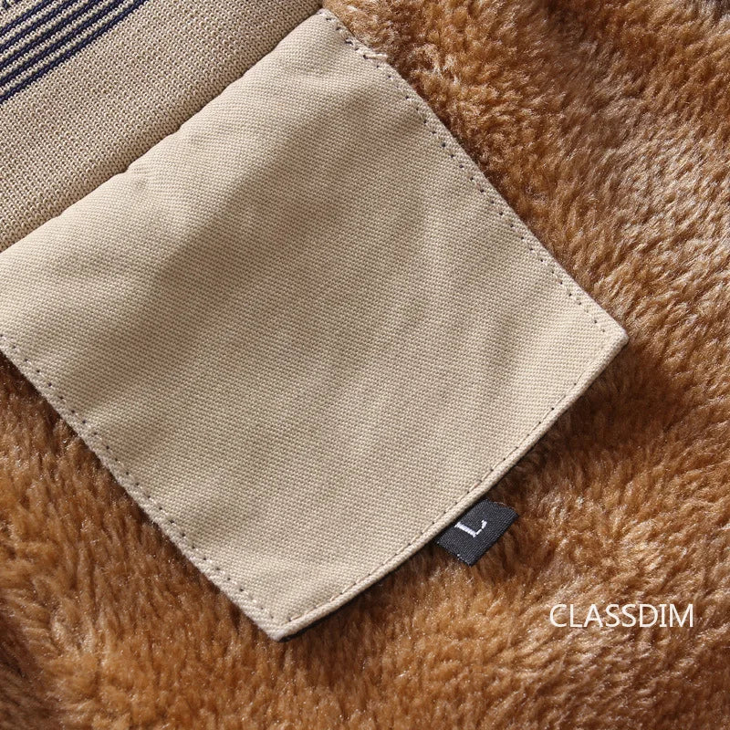 Men’s Casual Fleece-Lined Cotton Jacket – USA