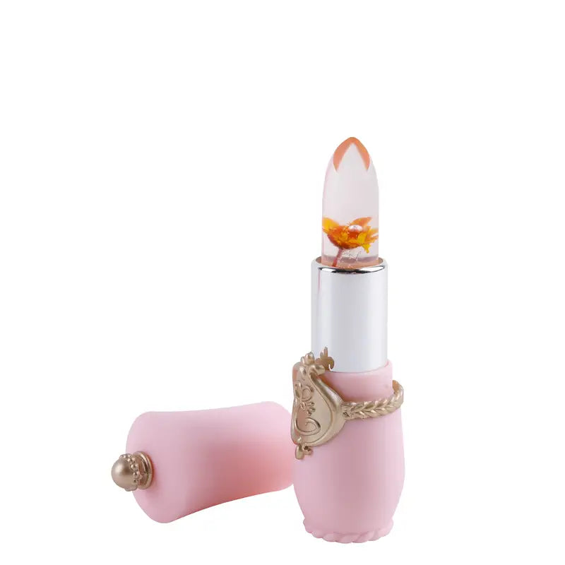 2 PCs Color Changing Dried Flower Jelly Lipstick