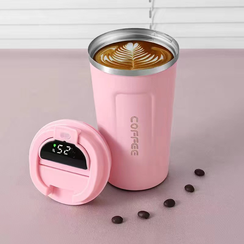 Smart Stainless Steel Insulated Cup – 304 Steel Temperature Display Travel Mug
