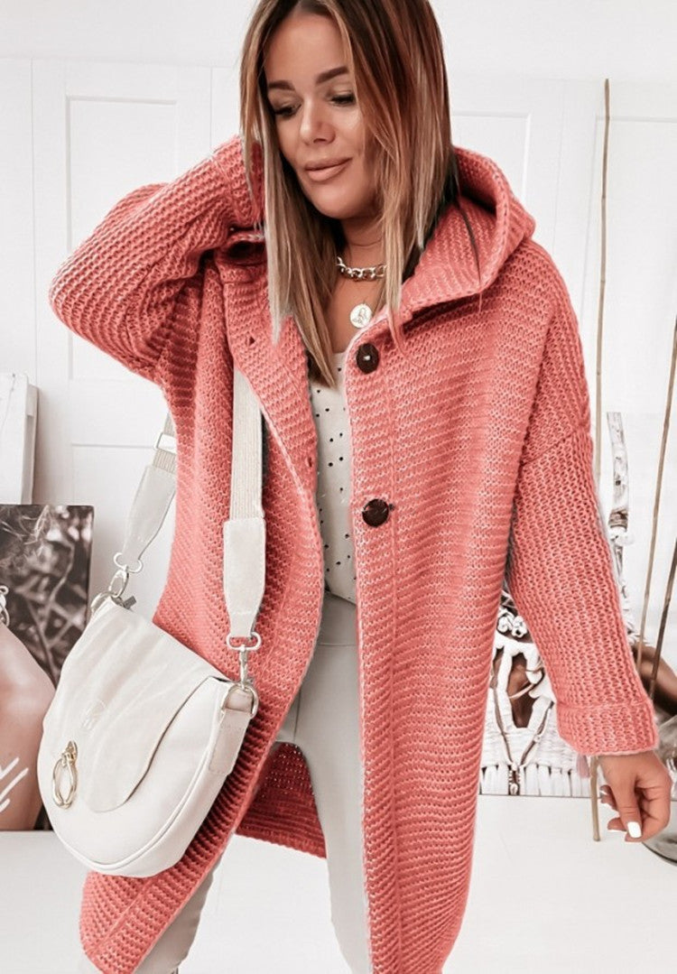 Women’s Plus Size Loose Cardigan Sweater – Cotton Blend Soft Commuter Knit Cardigan, 6 Colors, S–XL