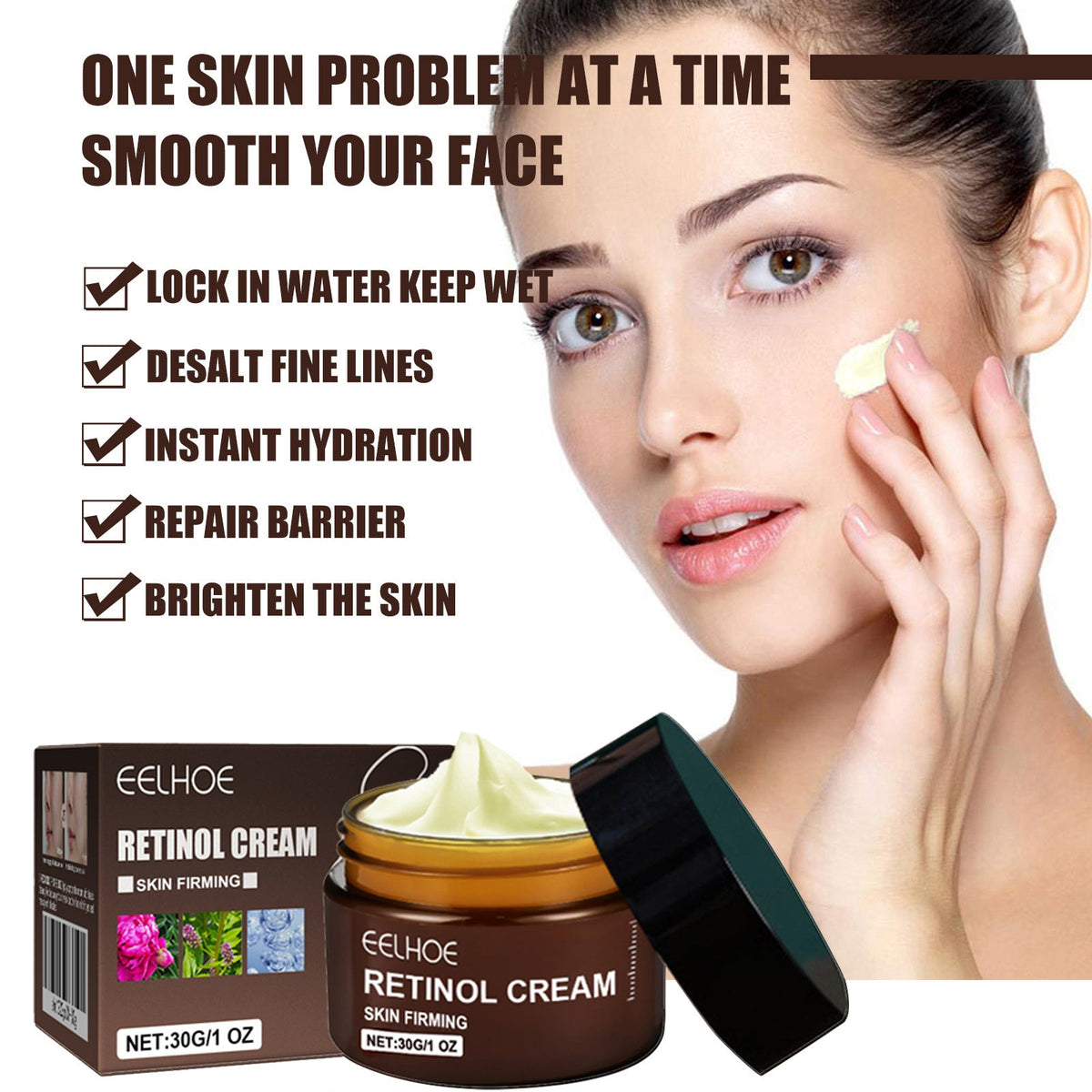 EELHOE Retinol Cream – Anti-Aging Firming & Brightening Facial Moisturizer
