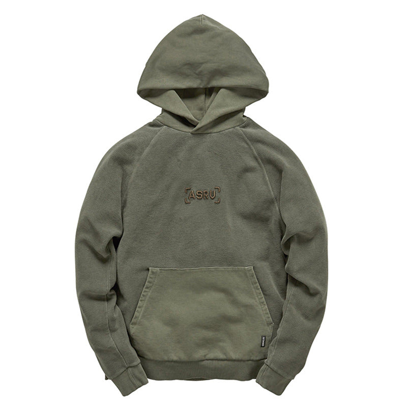 Men’s 95% Cotton Hooded Sweater – Loose-Fit Solid Color Casual Pullover, 3 Colors, M–3XL