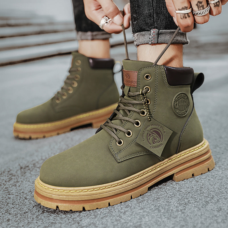 Unisex Big Yellow Martin Boots – Bold Couple Casual Footwear