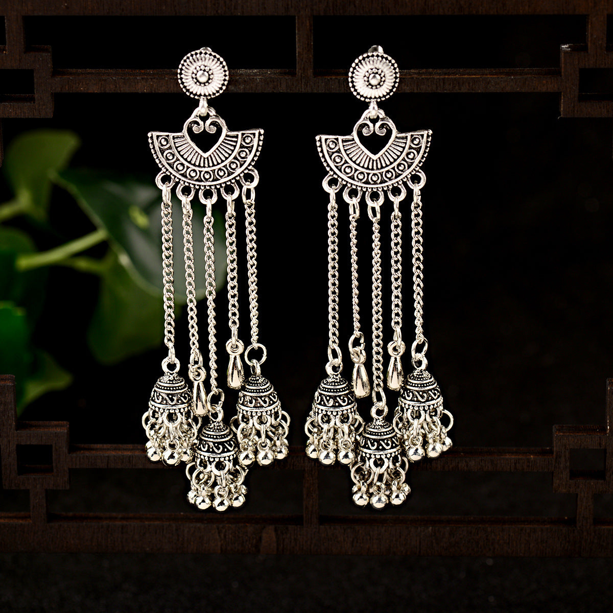 Vintage Bohemian Heart Tassel Earrings for Women – Romantic Boho Dangle Jewelry