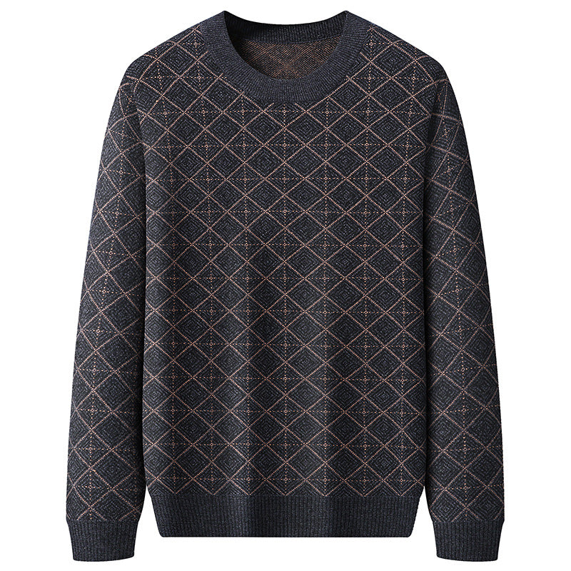Men’s Loose-Fit Round Neck Sweater – Lightweight Breathable Casual Pullover, 2 Colors, M–7XL