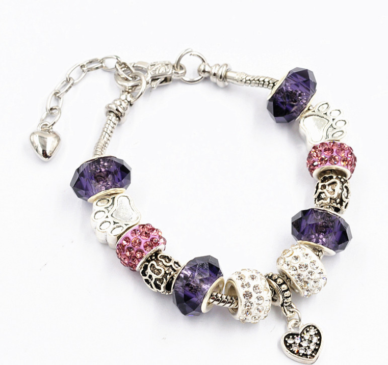Unisex Colorful Glass Bead Bracelet – Zodiac Crystal-Style Fashion Jewelry