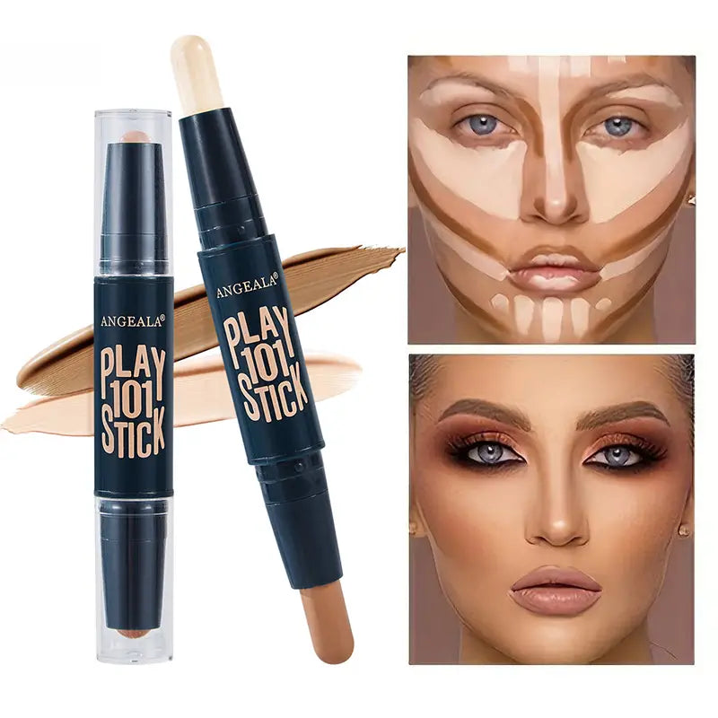 Dual-Ended Contour & Concealer Makeup Stick – 2-in-1 Face Sculpting Makeup