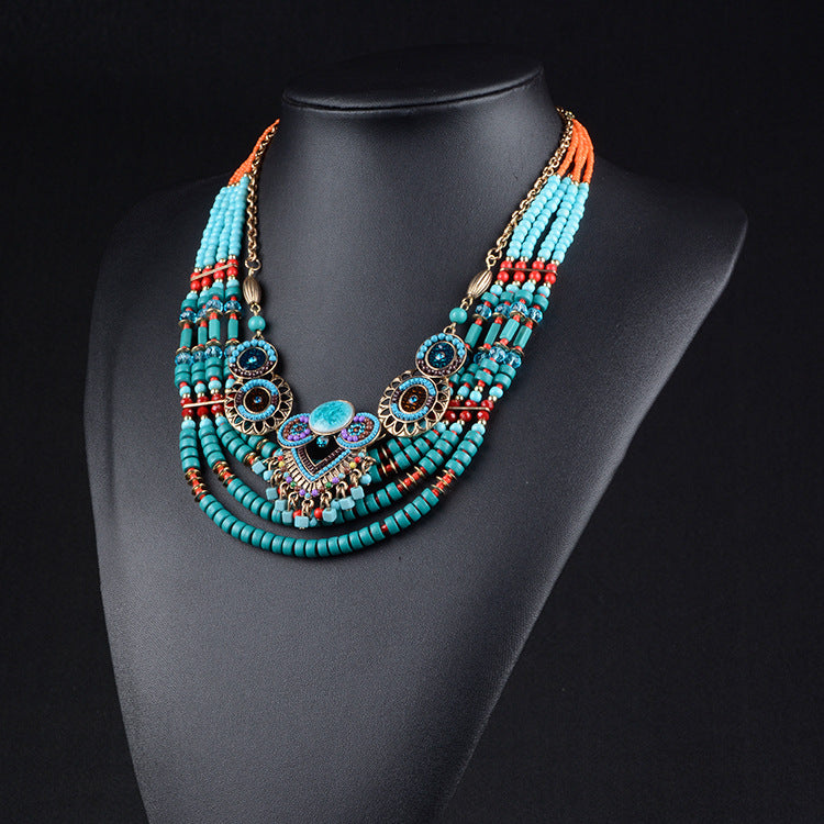 Fashionable Bohemian Style Statement Necklace