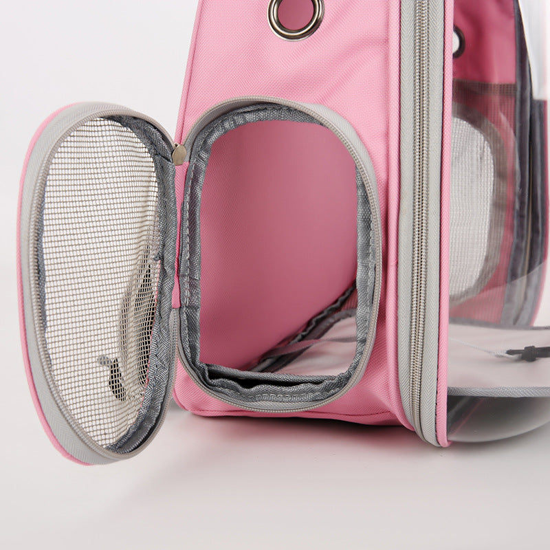 Transparent Cat Carrier Backpack – Breathable Lightweight PVC Pet Travel Bag