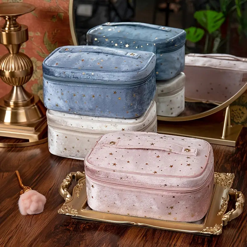 Portable Travel Makeup Bag with Brush Organizer