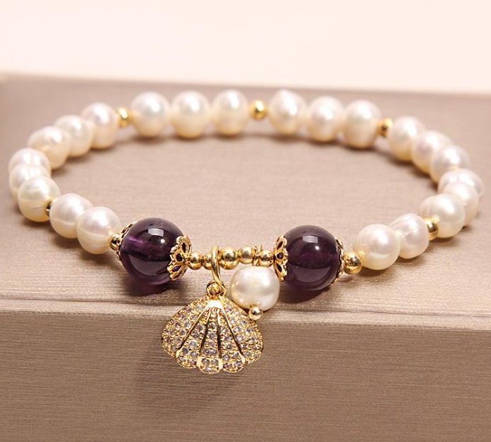 Women’s Natural Freshwater Pearl Bracelet – Elegant Classic Pearl Jewelry